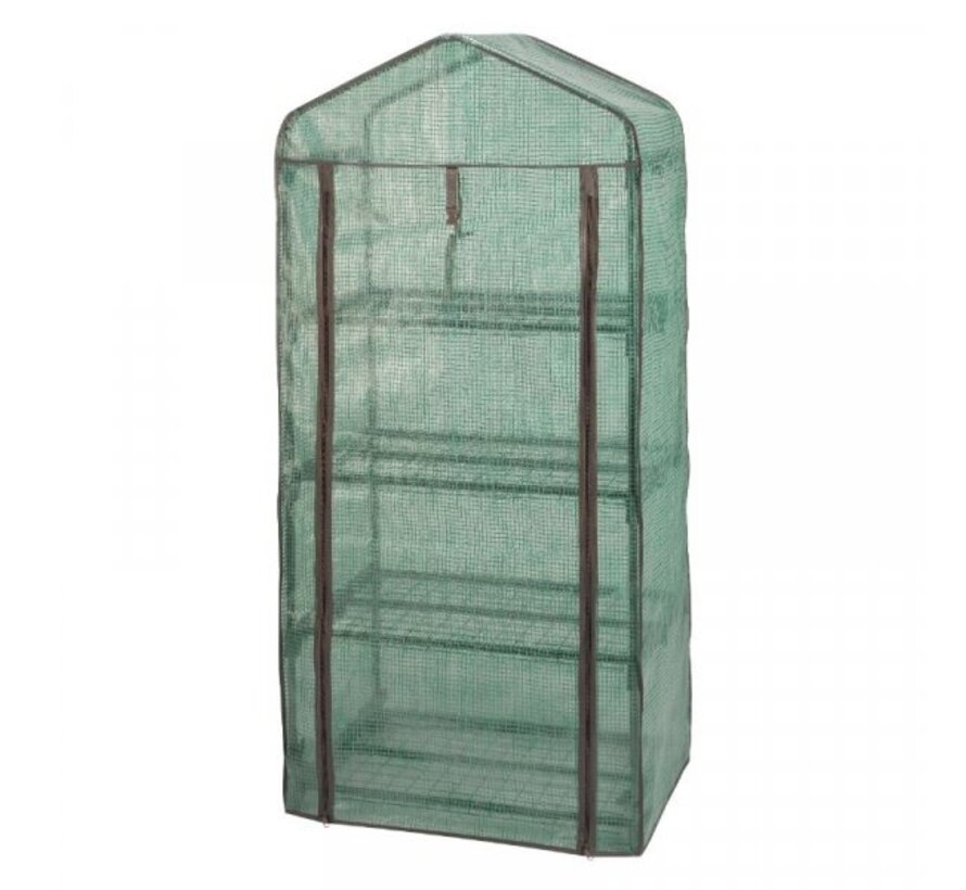 GroZone Classic kweekkas - 4 niveaus - Ritssluiting - 70 x 50 x 150 cm