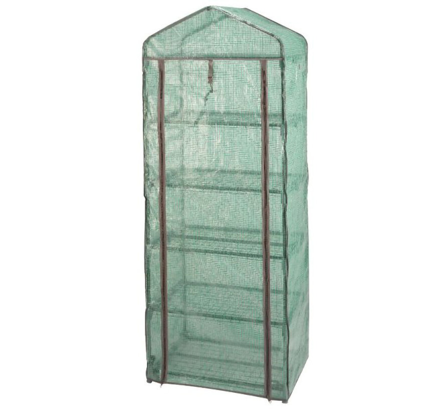 GroZone Classic kweekkas - 5niveaus - Ritssluiting - 70 x 50 x 180 cm