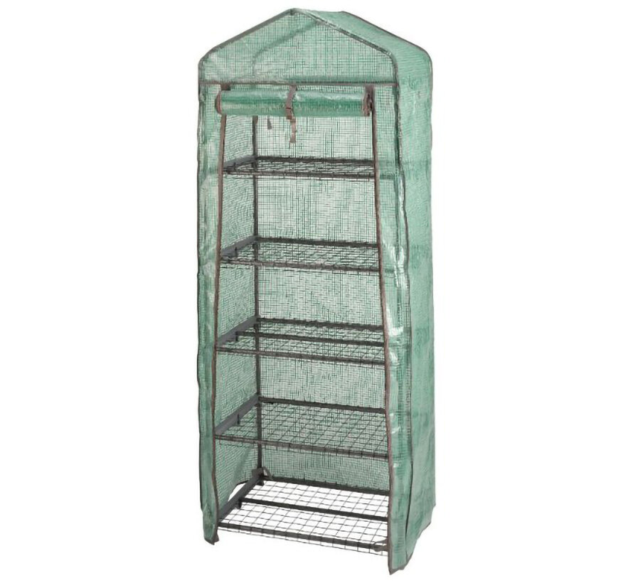 GroZone Classic kweekkas - 5niveaus - Ritssluiting - 70 x 50 x 180 cm