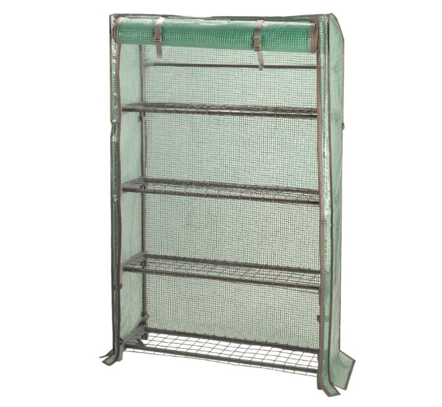 GroZone Compact kweekkas - 4 niveaus - Ritssluiting - 80 x 30 x 130 cm