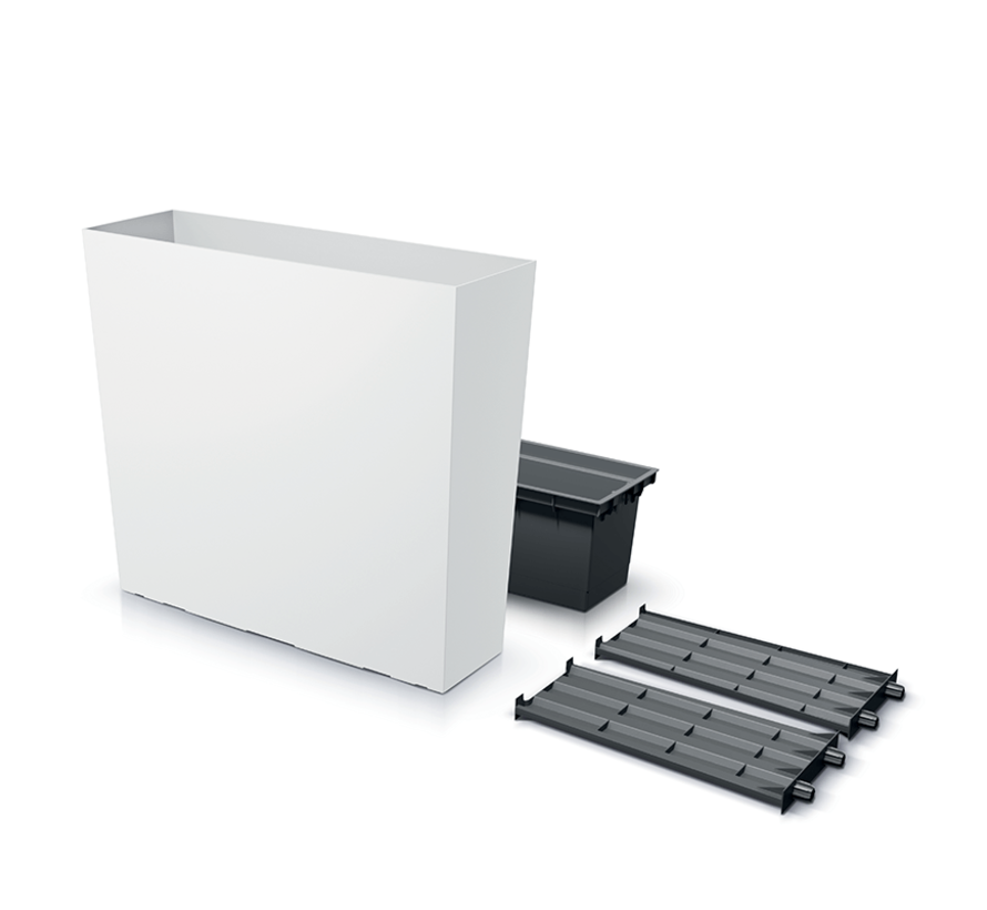 Plantenbak Urbi Case Tower - Wit - 77 x 68 cm