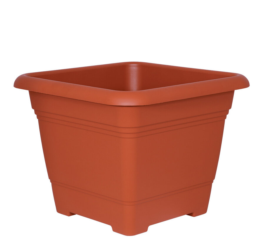 Bloempot Nora - Terracotta - 23 - 58 cm - Vierkant - Gerecycled kunststof