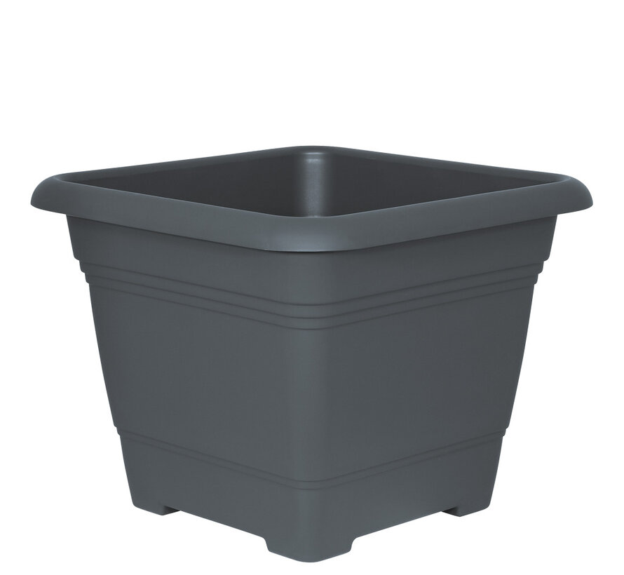 Bloempot Nora - Antraciet - 23 - 58 cm - Vierkant - Gerecycled kunststof