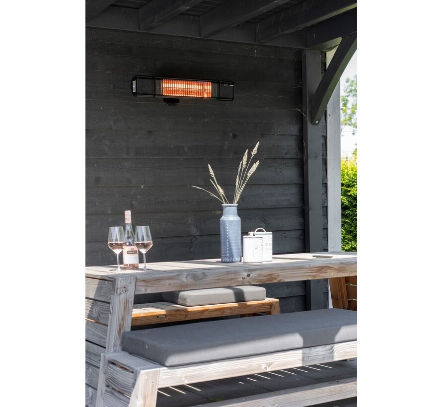 Eurom Heat and Beat - Terrasverwarmer - Zwart