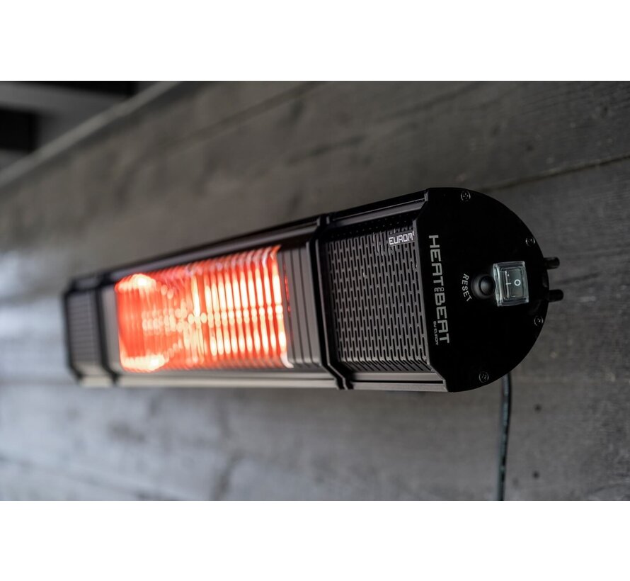 Eurom Heat and Beat - Terrasverwarmer - Zwart