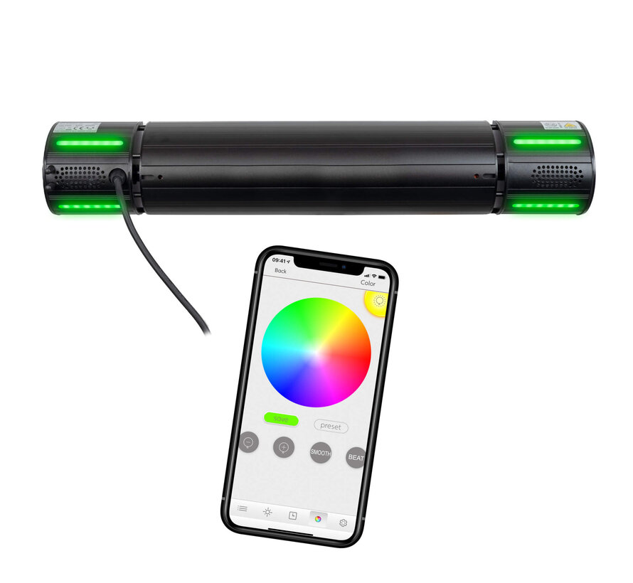 Eurom Heat and Beat - Terrasverwarmer - Zwart