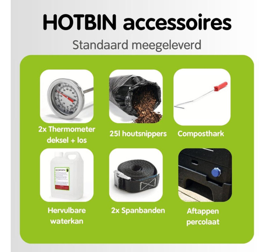 Compostvat Hotbin - Mini 100 liter - 32x sneller - Warm composteren