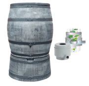 Roto Regentonset Roto 350 liter + Voet + Vulautomaat - Grijs