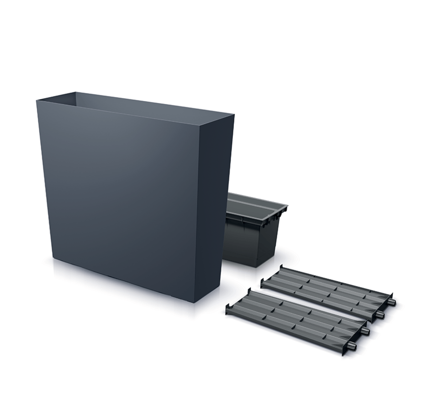Plantbak Urbi Case Tower - Antraciet - 77 x 68 cm