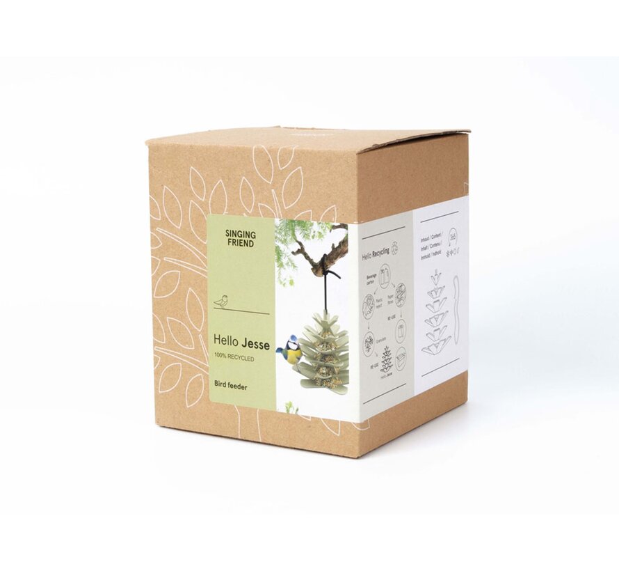 Voedersilo Dennenappel - Jesse - Grijs