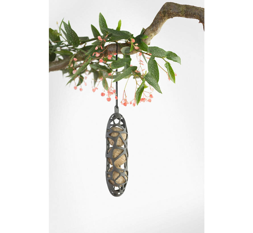 Voedersilo Sam - Kunststof grijs - Voor vetbollen