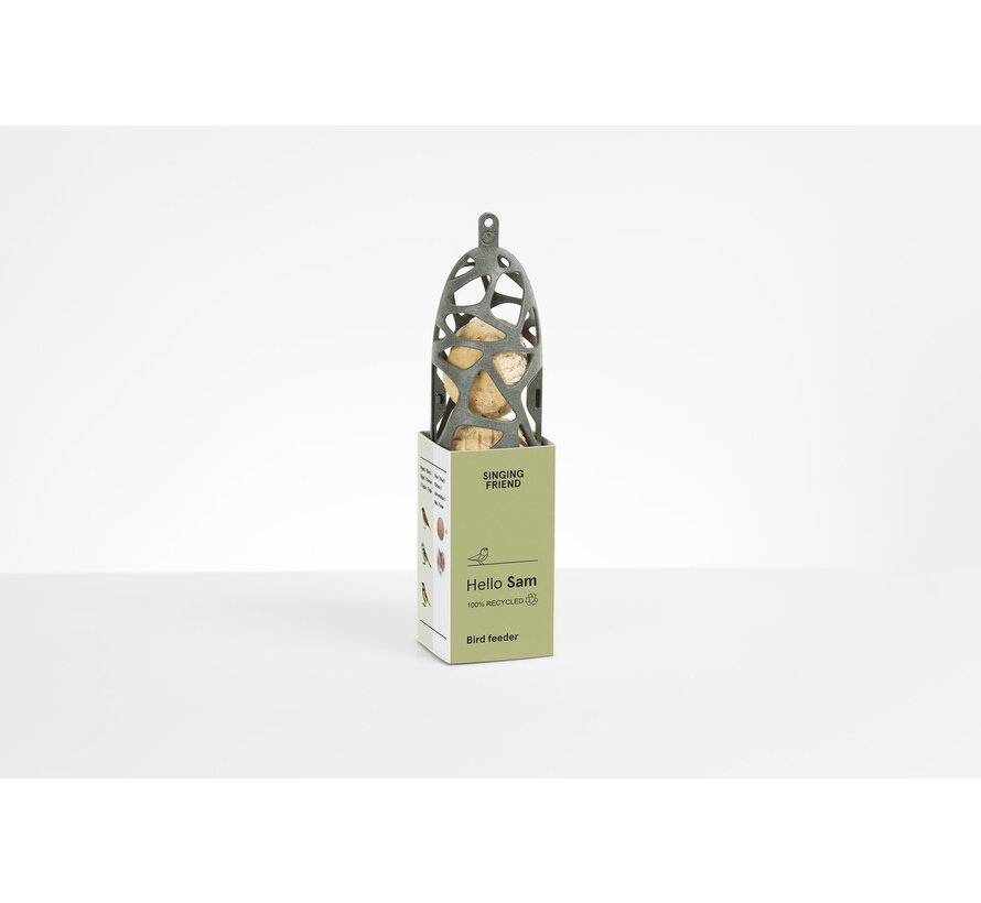 Voedersilo Sam - Kunststof grijs - Voor vetbollen