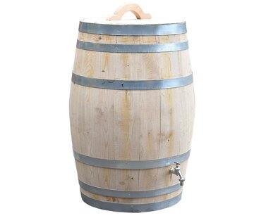 Meuwissen Agro Houten Regenton - 150 Liter Kastanje + Chromen kraan + Handvat