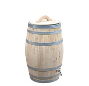 Meuwissen Agro Houten Regenton - 100 Liter Kastanje + Chromen kraan / Handvat