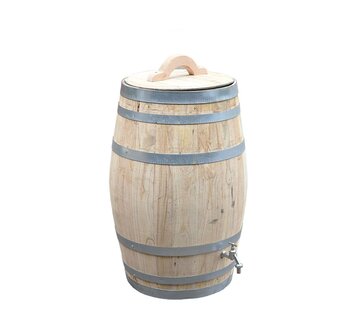 Meuwissen Agro Houten Regenton - 100 Liter Kastanje + Chromen kraan / Handvat