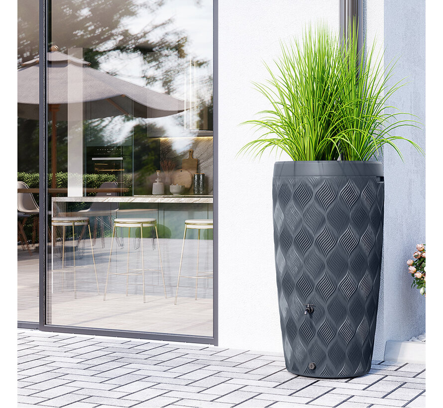 Regenton Delta - 240 liter - 5 kleuren - Inclusief plantenbak