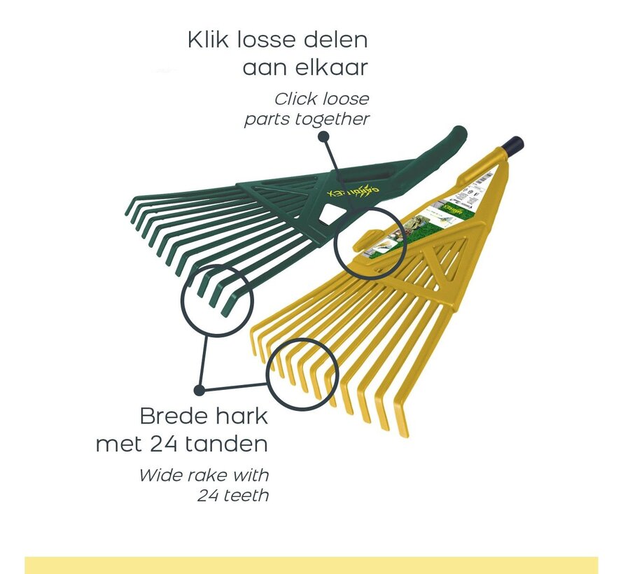 GardiREX Bladhark - Telescopische steel - Bladschep - 24 tanden