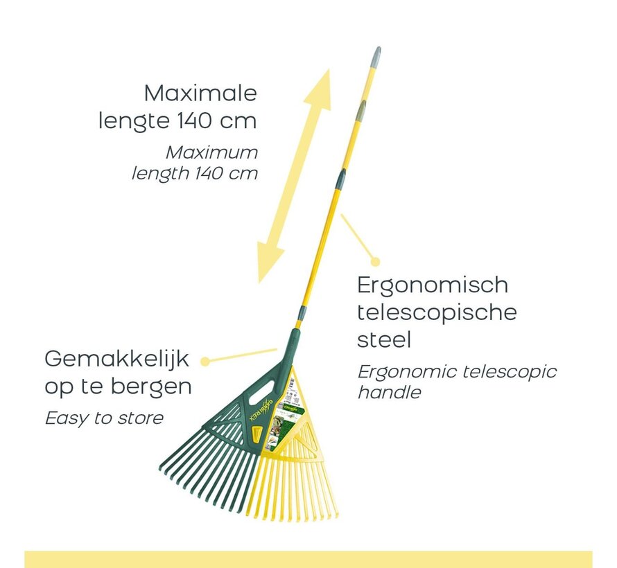 GardiREX Bladhark - Telescopische steel - Bladschep - 24 tanden