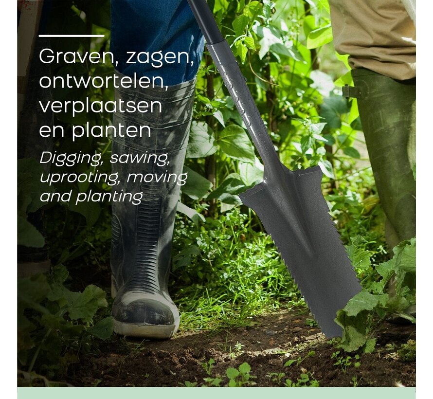 Wortelkiller - Tuinspade grijs - 114 cm