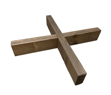 Meuwissen Agro Houten regenton voet - Bruin - 67 x 10 cm - Donkerbruin