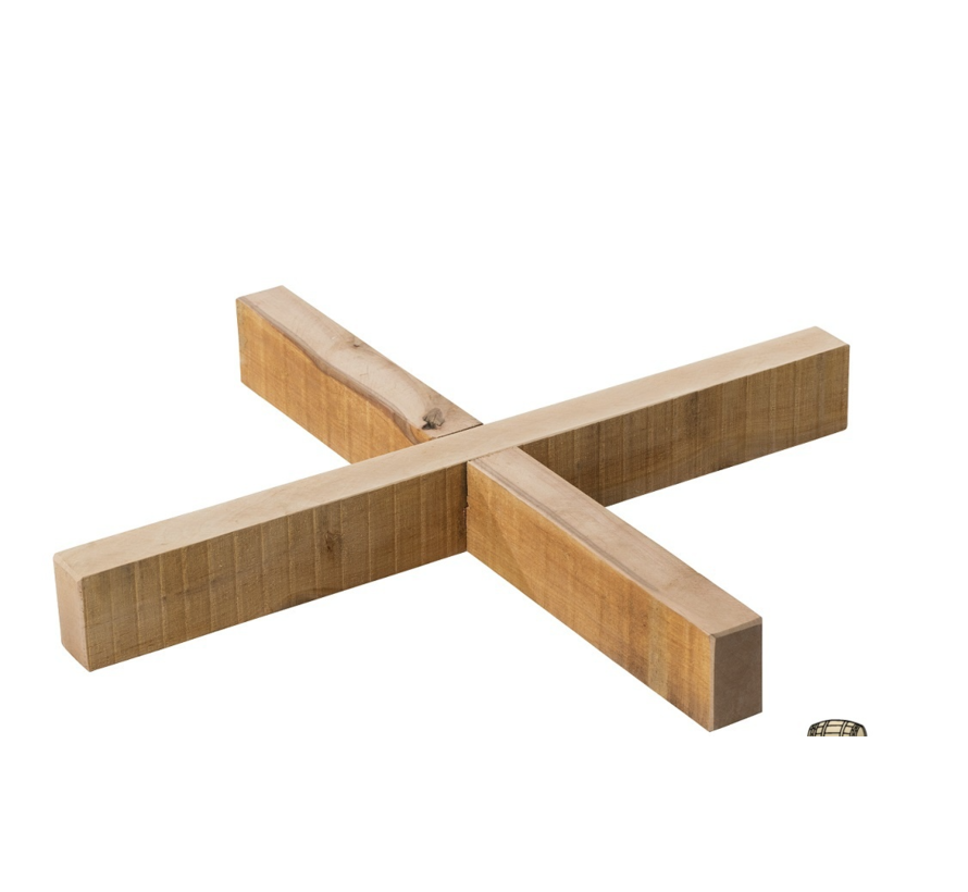 Houten regenton voet - Large 80 x 10 cm - Lichtbruin