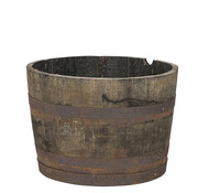 Meuwissen Agro Houten kuip - half whiskeyvat - 190 liter - Plantenbak