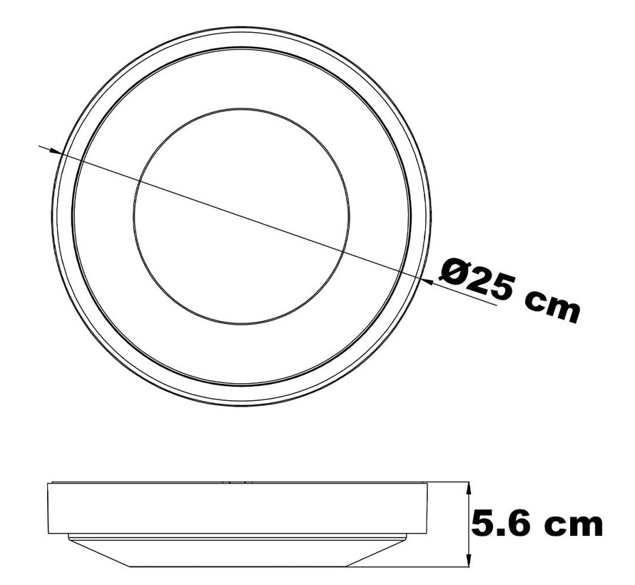 Landon Platfondlamp - Voor buiten - 3000K - IP65