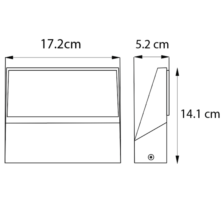 Argento wandlamp voor buiten - Draaibaar - Antraciet