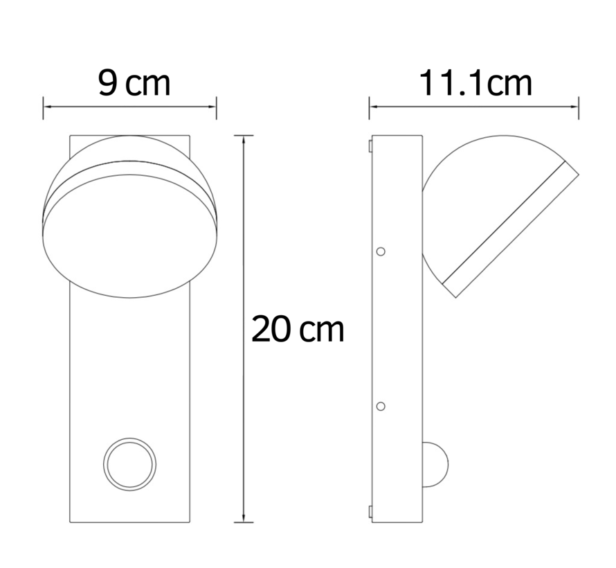 Sil buiten muurlamp - Met sensor - IP54