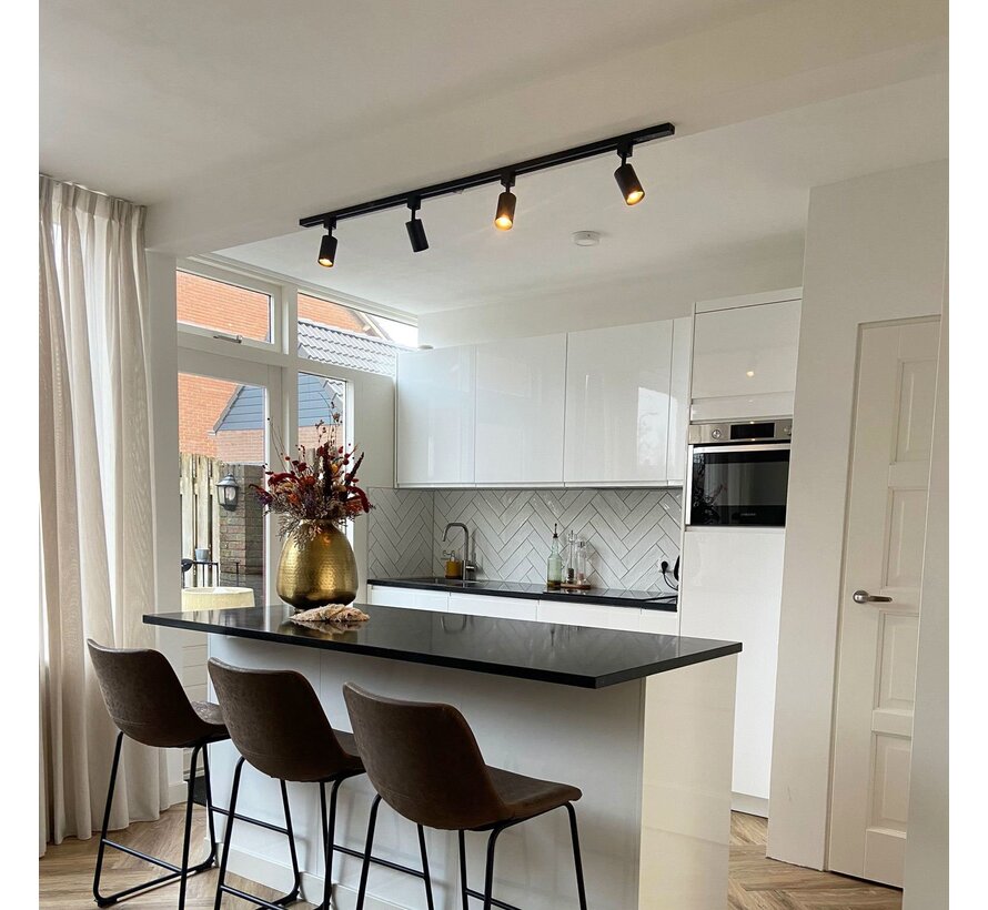 1-fase railsysteem - 1,5 meter - Jill spots - Plafond