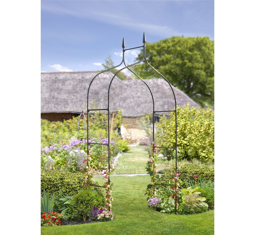 Rozenboog  Minster - 140 x 295 cm - Zwart metaal