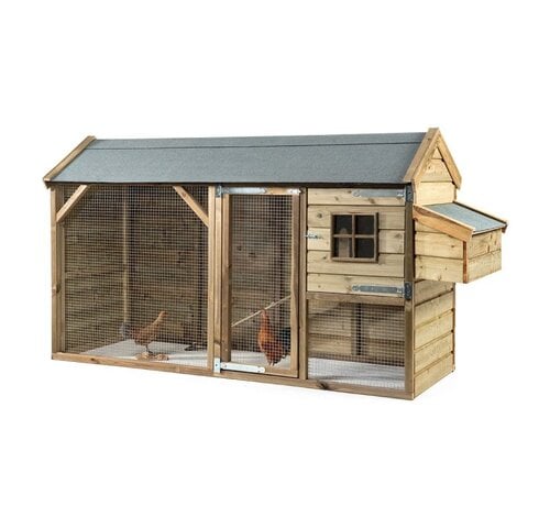 Glorenza Glorenza kippenhok - Loekie - 273 x 95 x 148 cm - Dakleer