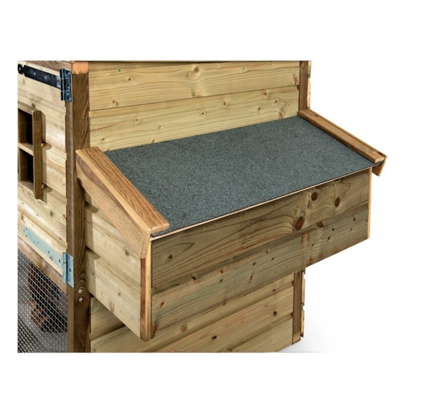 Glorenza kippenhok - Loekie - 273 x 95 x 148 cm - Dakleer