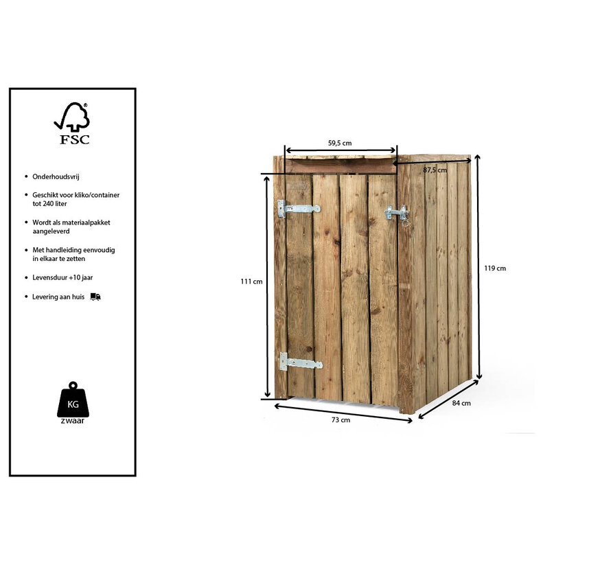 Volente Kliko ombouw - Grenen hout - 5 maten