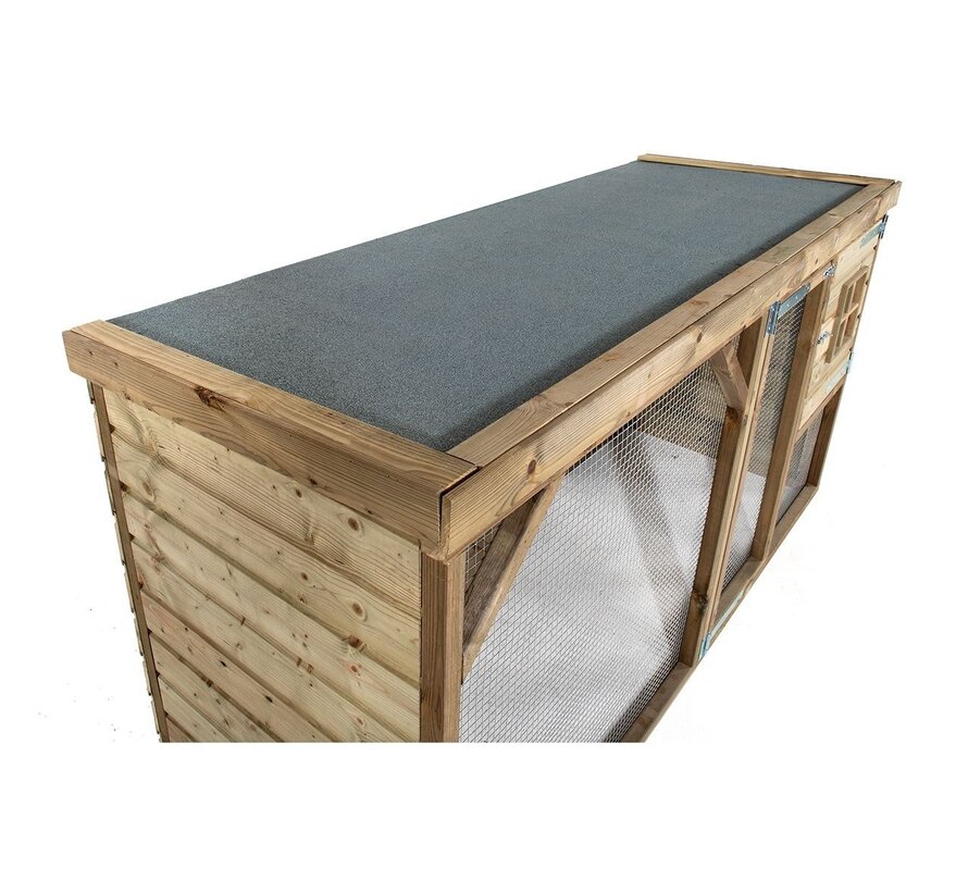 Glorenza kippenhok - Adri - 363 x 95 x 124 cm - 2 - 4 kippen