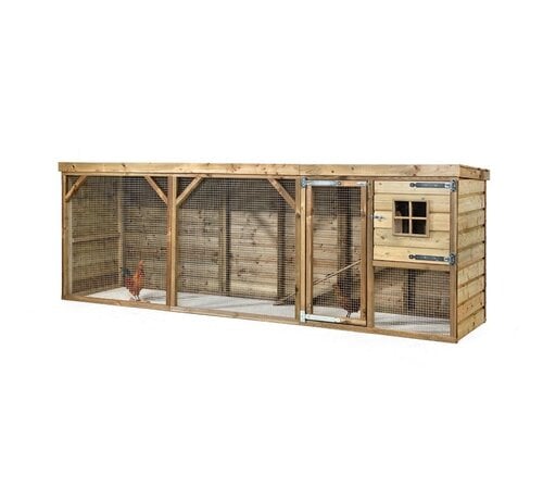 Glorenza Glorenza kippenhok - Adri - 363 x 95 x 124 cm - 2 - 4 kippen
