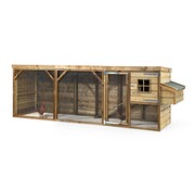 Glorenza Glorenza kippenhok - Toby - 393 x 95 x 124 cm - Scharrelruimte