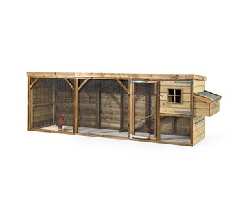 Glorenza Glorenza kippenhok - Toby - 393 x 95 x 124 cm - Scharrelruimte