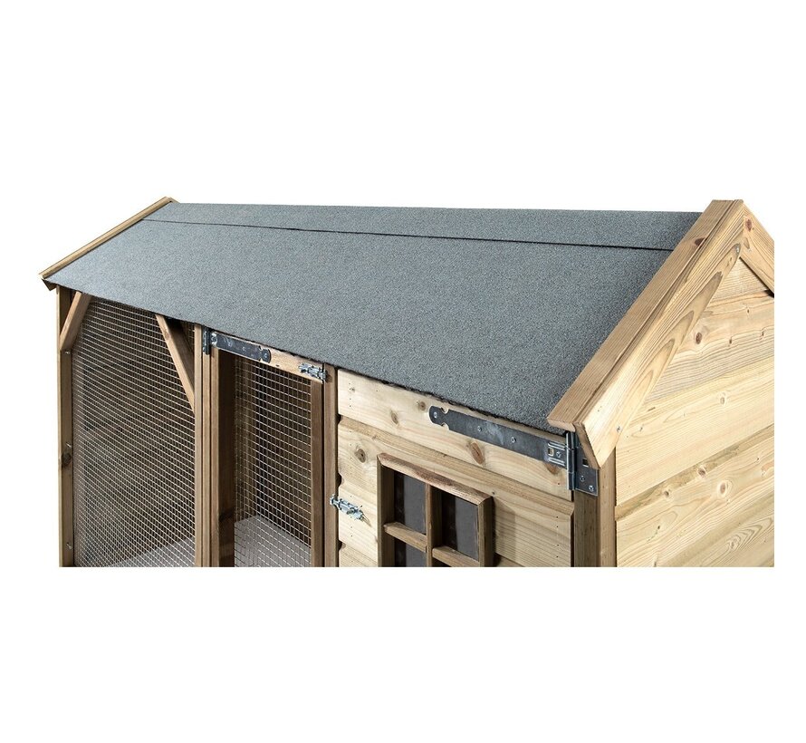 Glorenza kippenhok - Jumper - 363 x 95 x 148 cm - Prefab bouwpakket