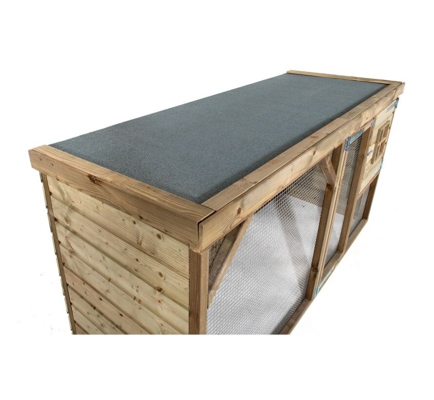 Glorenza konijnenhok Jip - 243 x 95 x 124 cm - Nachthok