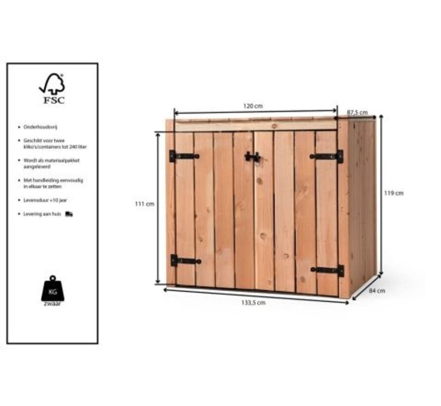 Volente - Kliko ombouw - Douglas hout - 3 maten