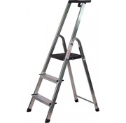 Maxall Maxall Huishoudtrap 3 treden-  Aluminium - Basic line