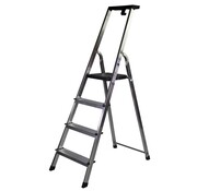 Maxall Maxall Huishoudtrap 4 treden - Aluminium - Basic line