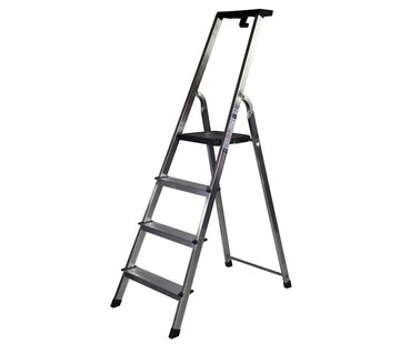 Maxall Maxall Huishoudtrap 4 treden -  Aluminium - Basic line