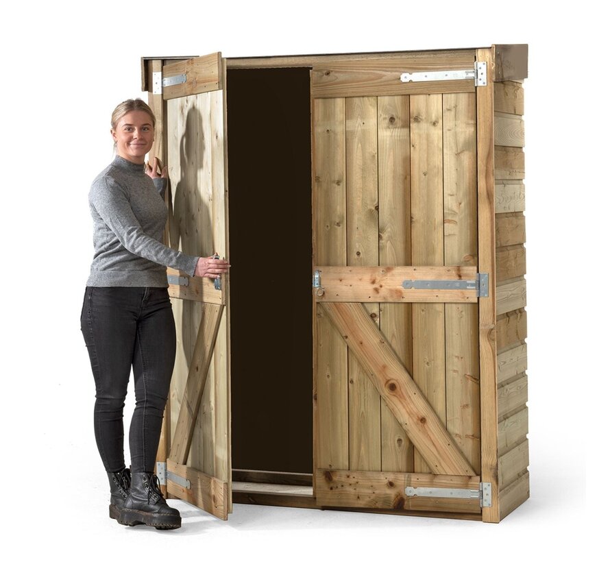 Tuinkast Bart - Houten kast - 147,5 x 53,5 x 182 cm