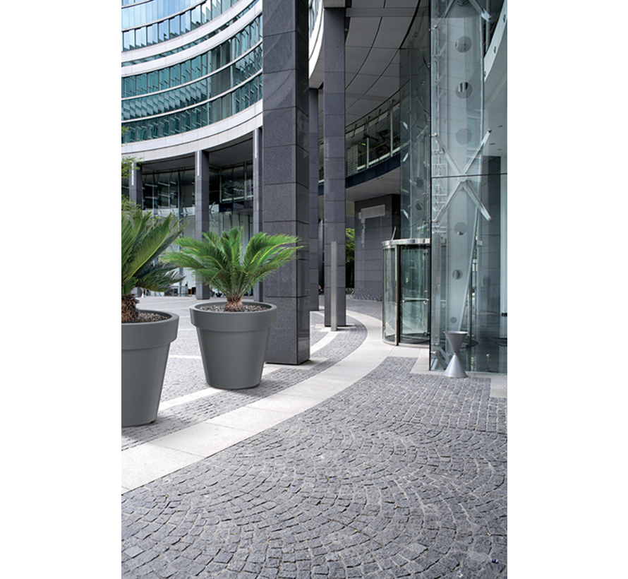 Bloempot Lexo Round - 80 cm - 212 liter - Betongrijs