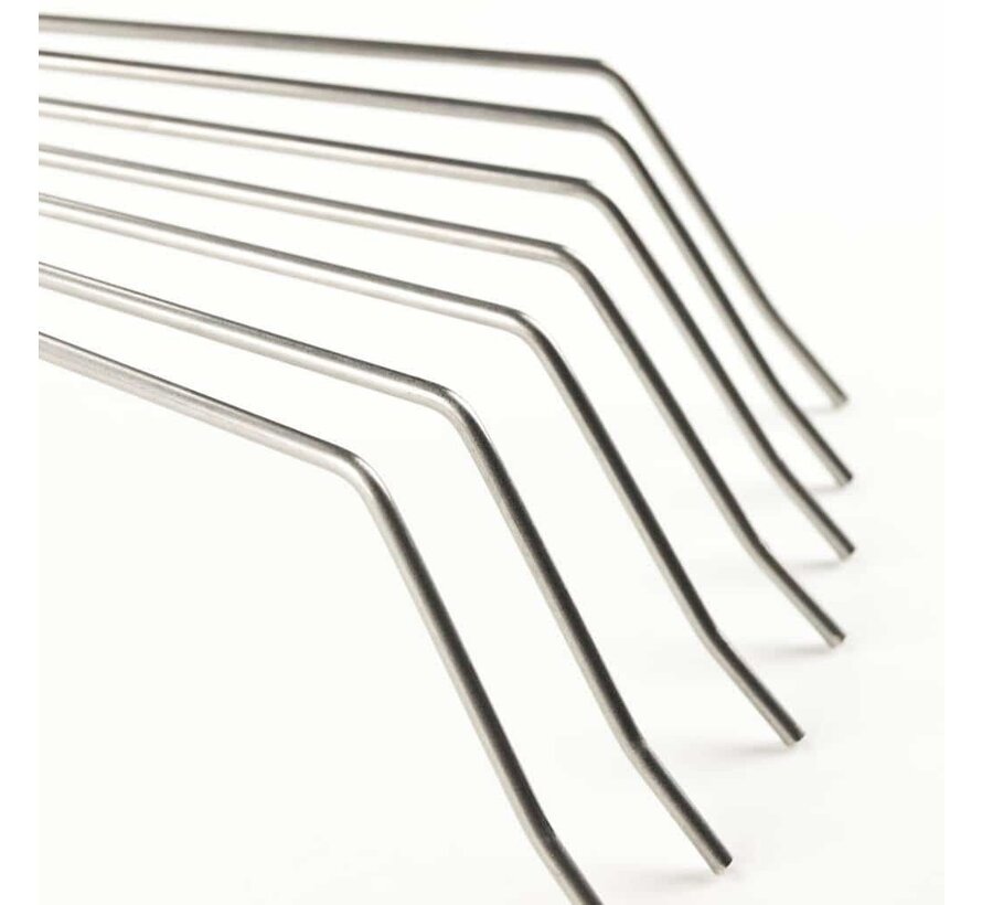 Bladhark Handmodel - Essenhout - RVS - 7 tanden