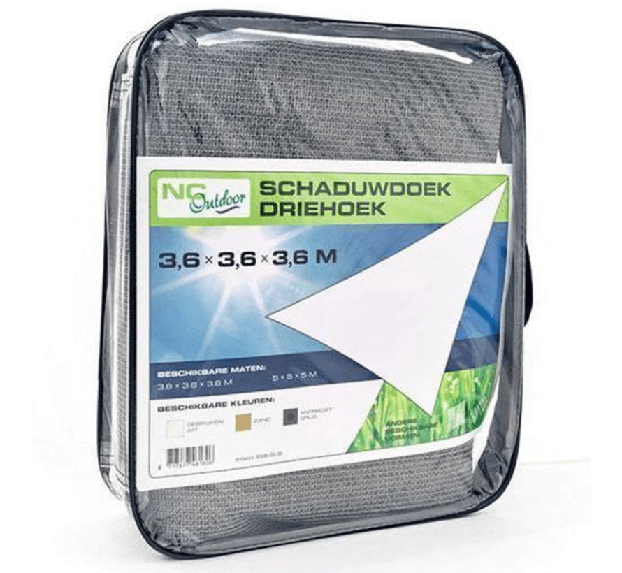 Schaduwdoek Driehoek - 360 cm - NC Outdoor