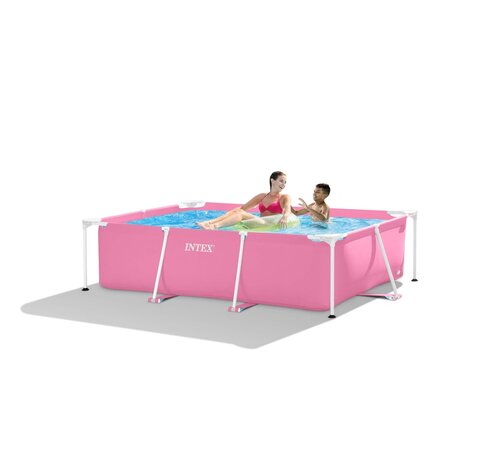 Intex Intex Zwembad - Rechthoekig - Metal Frame - Roze