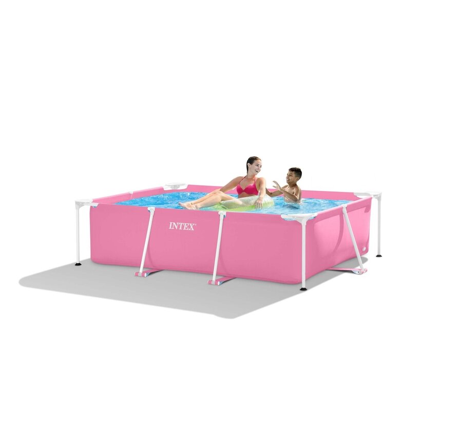 Intex Zwembad - Rechthoekig - Metal Frame - Roze